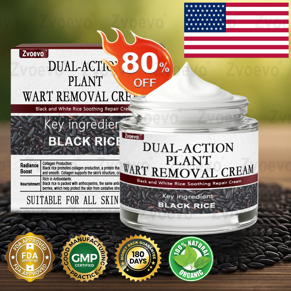 Zvoevo® Black Rice Skin Repair Cream 👨⚕️ FDA Approved (for removing warts, skin growths, scar repair)