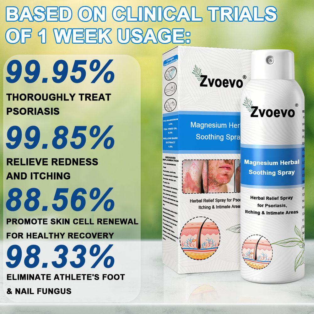 -50%OFF(🌲Early Christmas Sale🎁) Zvoevo® Magnesium Herbal Psoriasis Spray 👨⚕️ FDA Approved (Relieves psoriasis and eczema, improves bacterial infections in the genital area, hidradenitis suppurativa)