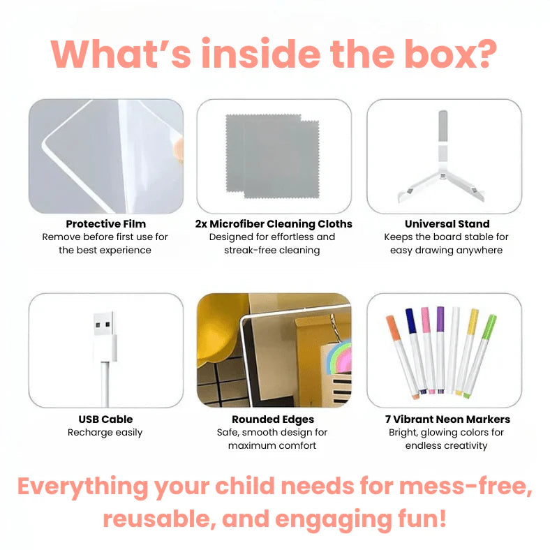 (🌲Early Christmas Sale🎁)-✨LED Note Board with Colors🎨-Where Creativity Lights Up!