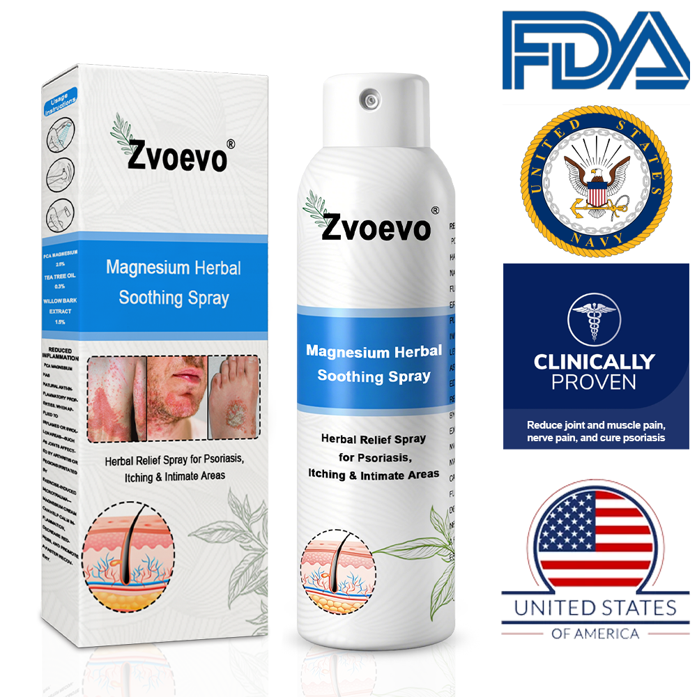 -50%OFF(🌲Early Christmas Sale🎁) Zvoevo® Magnesium Herbal Psoriasis Spray 👨⚕️ FDA Approved (Relieves psoriasis and eczema, improves bacterial infections in the genital area, hidradenitis suppurativa)