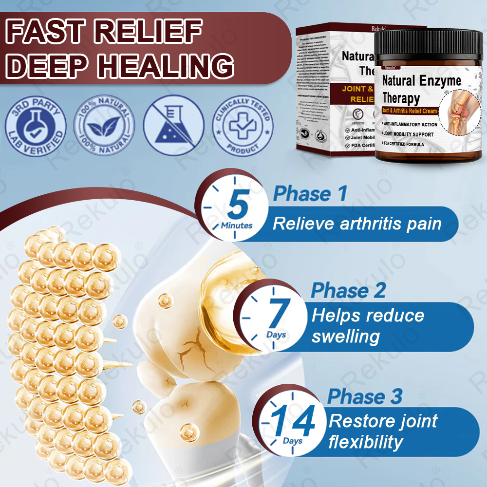 ✅FDA Certified :  Rekulo® Black Rice Pain Healing Bone Cream ( Treatment for arthritis, neuropathyy, rheumatic diseases, twitches and muscle spasms)