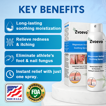 ✅ Official Store: Zvoevo® Magnesium Herbal Psoriasis Spray ⚕️ FDA Approved (Relieves Psoriasis and Eczema, Treats Bacterial Infections in the Genital Area, Eases Psoriatic Arthritis)