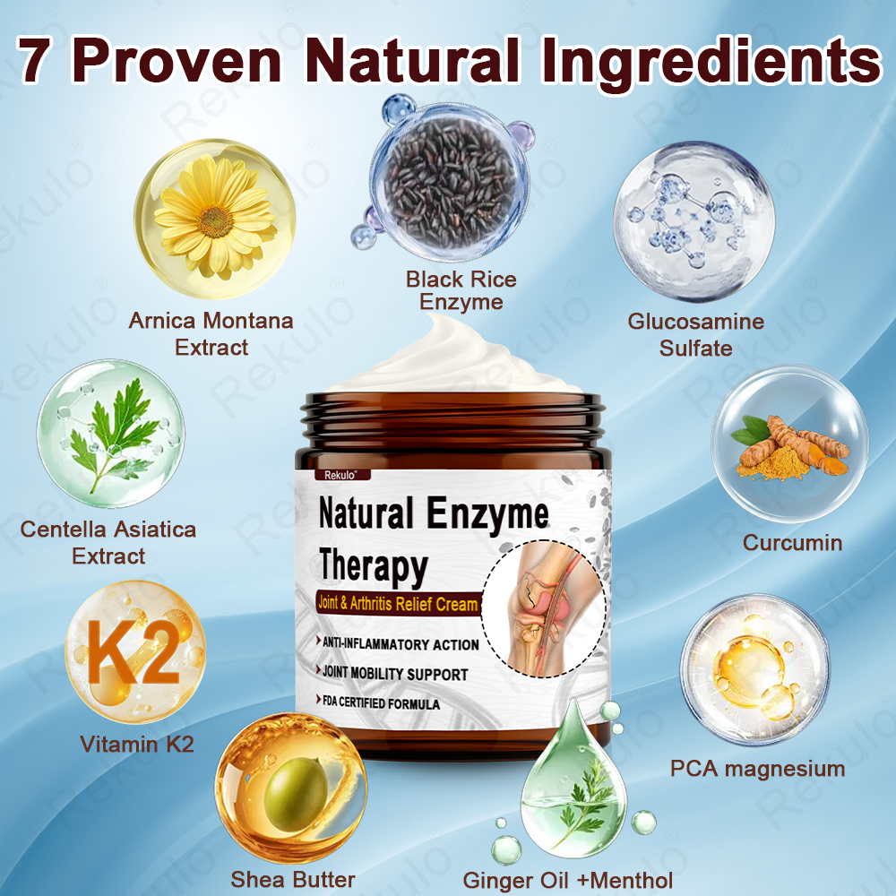 ✅FDA Certified :  Rekulo® Black Rice Pain Healing Bone Cream ( Treatment for arthritis, neuropathyy, rheumatic diseases, twitches and muscle spasms)