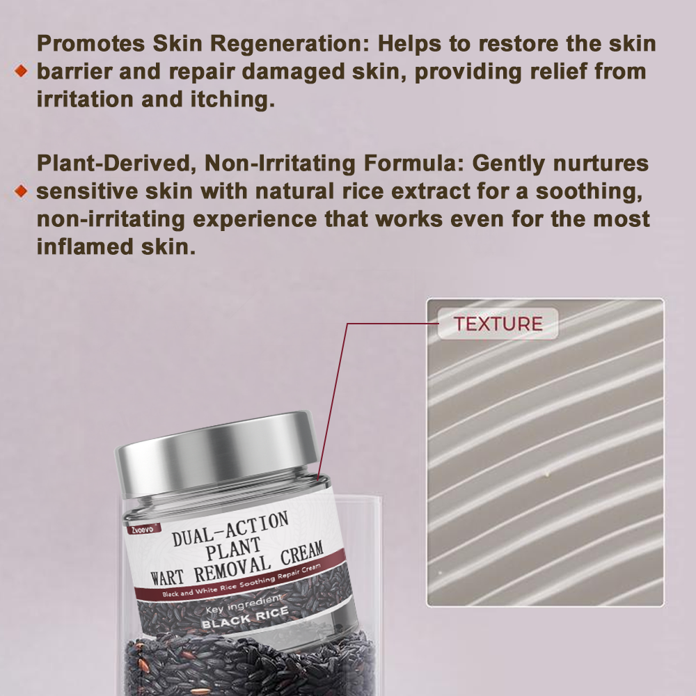 Zvoevo® Black Rice Skin Repair Cream 👨‍⚕️ FDA Approved (for removing warts, skin growths, scar repair, senile purpura)