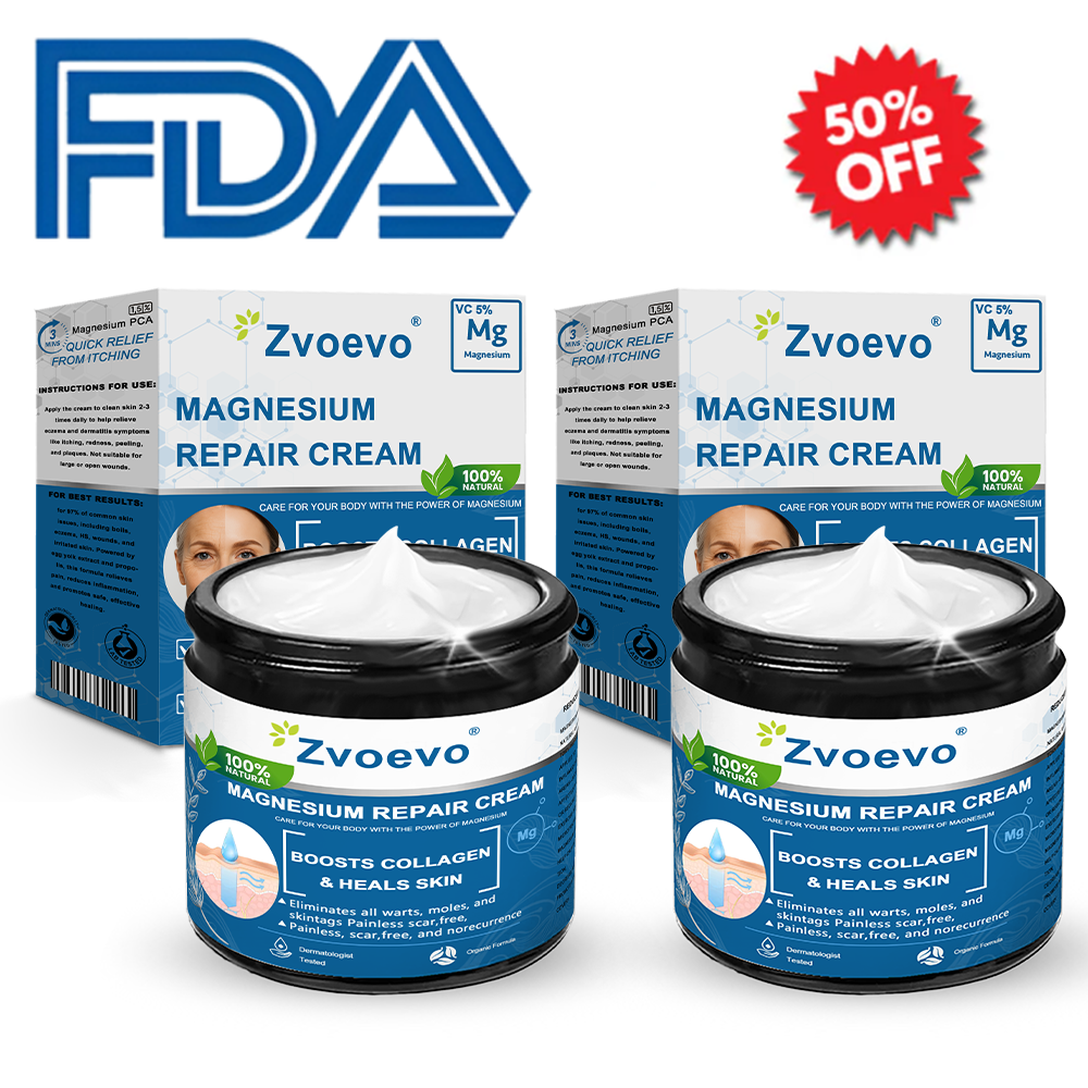 ✅Official Store: Zvoevo® Magnesium Skin Repair Cream (Smooths Wrinkles, Improves Skin Firmness, Tightens Skin)