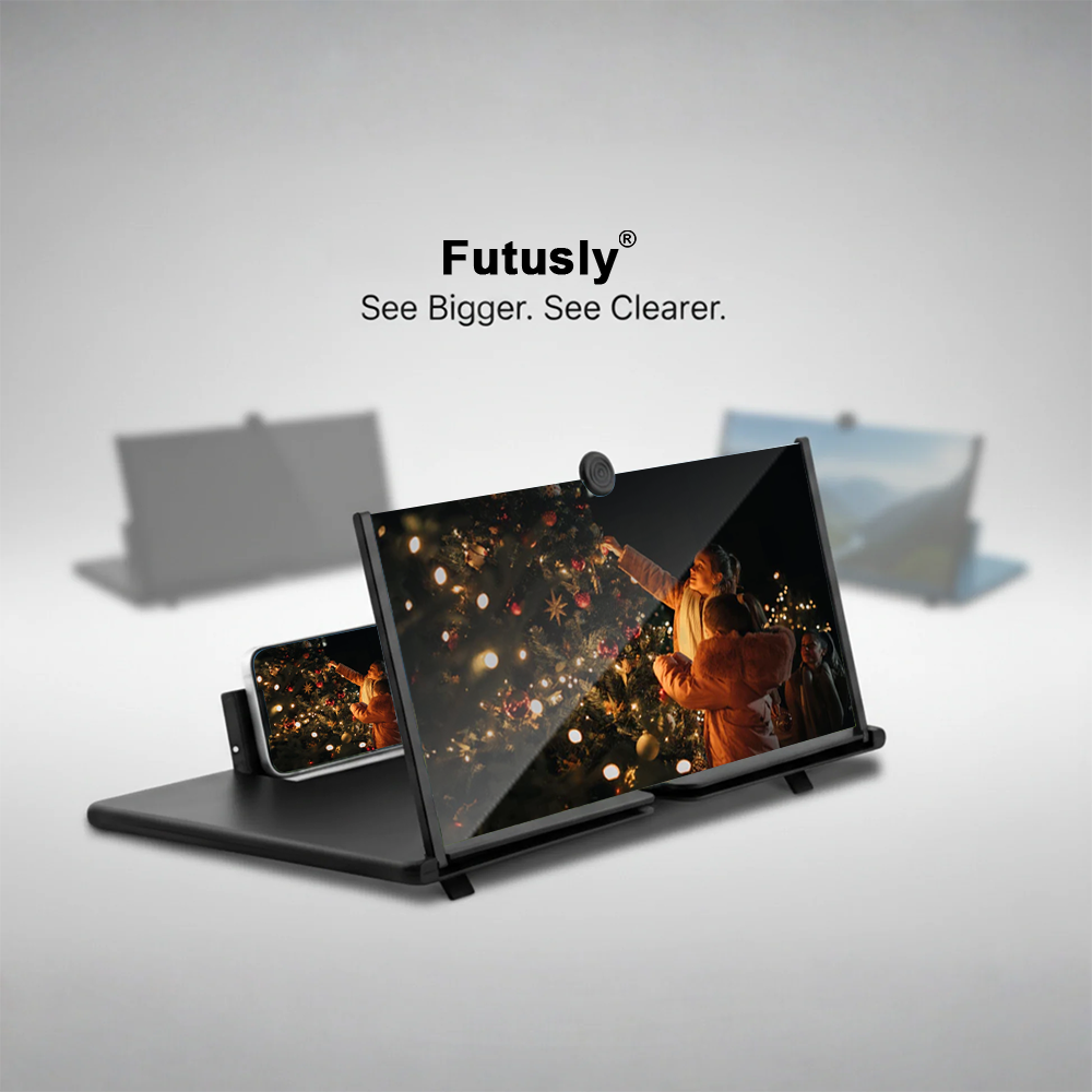 ✨ Futusly® HD Screen Amplifier for Phones – Perfect Christmas Gift for Cozy Movie Nights, Travel & Family Viewing 🎄