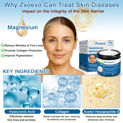 ✅Official Store: Zvoevo® Magnesium Skin Repair Cream (Smooths Wrinkles, Improves Skin Firmness, Tightens Skin)